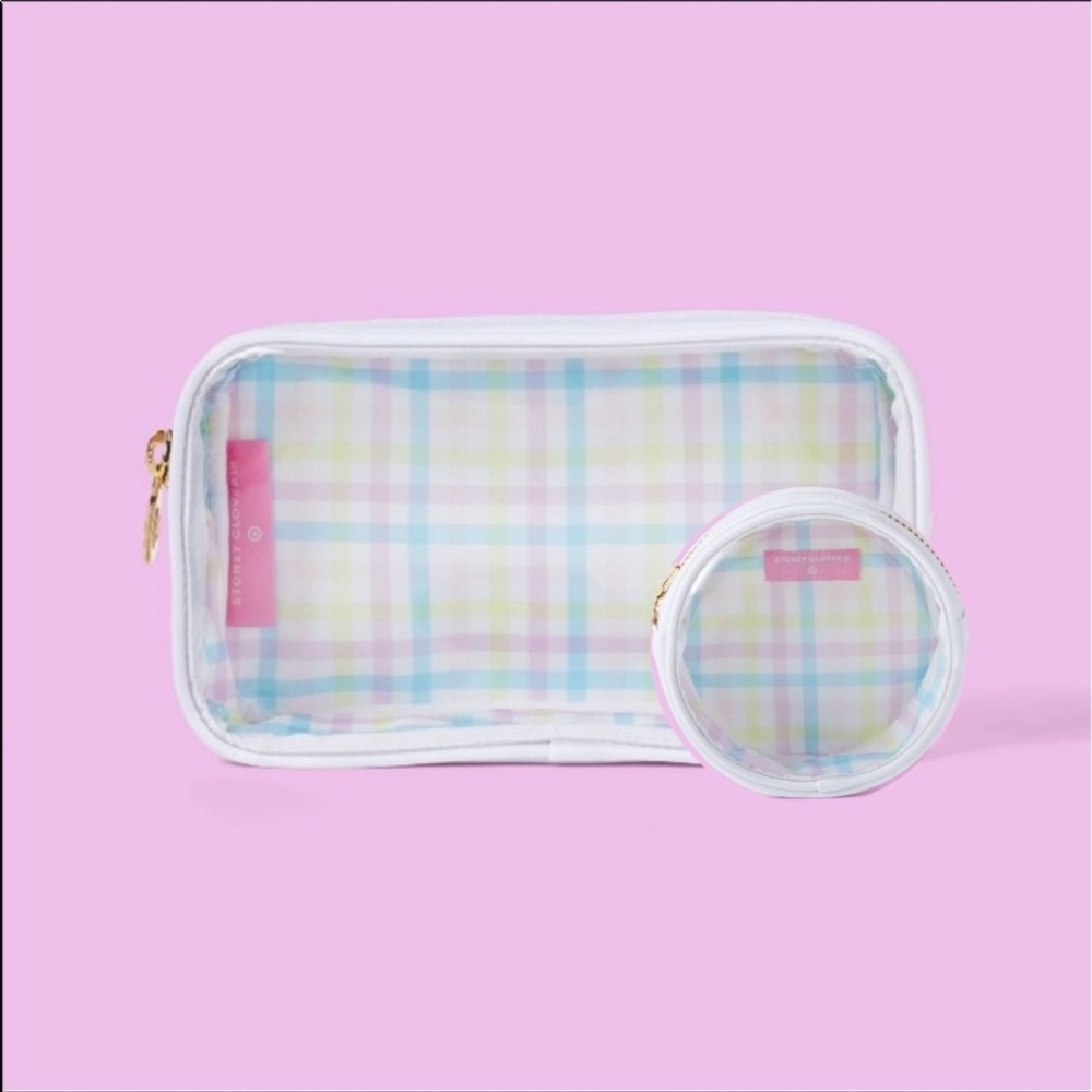 Stoney Clover Lane x Target White/Rainbow - Mini Circle Pouch and Small Pouch